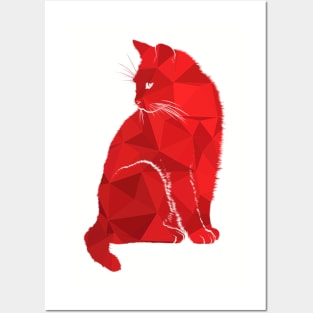 Amazing Red Cat Design - Furry Red Cute Cat Kitten Product Posters and Art